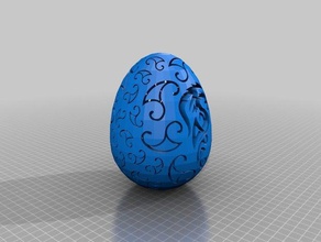 celta ovo de dragão lâmpada A impressão 3d o celtic 3d print model - Mito3D