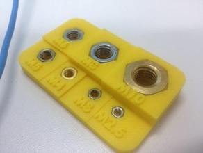 iş parçacığı göstergesi kart araçlar cıvata kullanışlı metrik fındık scew 3d print model - Mito3D
