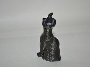 gatto witch hat animali cat di halloween 3d print model - Mito3D