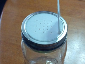 mason jar saliera cucina & sala da pranzo barattolo il coperchio sale shaker 3d print model - Mito3D