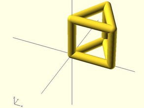 triângulo equilátero linear extrudados quadro matemática makerhome openscadtutorial 3d print model - Mito3D
