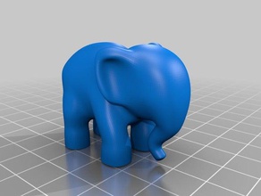 cute little elephant Tiere 3d print model - Mito3D