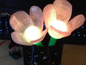 parlayan çiçekler dekor led rgb voronoi 3d print model - Mito3D