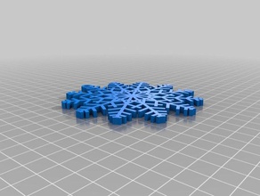 first parametric snowflake ornament customized 3d print model - Mito3D