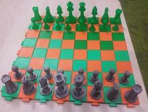 modular boards chess checkers 3d print model - Mito3D