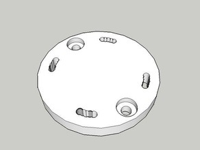 servomotor de la revisión apego robótica 3mm archivo adjunto fijación platine servomoteur apoyo 3d print model - Mito3D