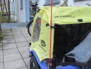 safty flag clip child transporter sport & outdoors bike safety 3d print model - Mito3D