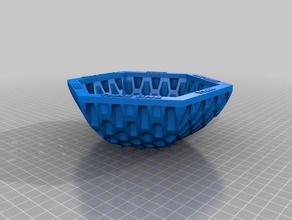 free take one - honeycomb bowl containers 3d print model - Mito3D