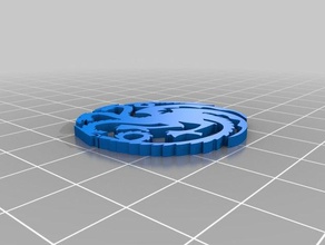 got targaryen medallion key chain 3d printing 3d print model - Mito3D