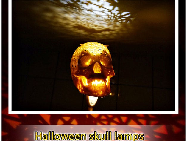 halloween crâne lampes 2 décor la fête d'halloween de lampe meshmixer le 3D print model - Mito3D