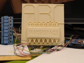 abc makerspace 3d logosu işaretler ve logolar diy hackerspace logo santo andre sao paulo 3d print model - Mito3D