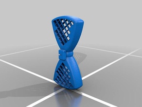 wearable laço quadrados A impressão 3d arco uma gravata borboleta 3d print model - Mito3D