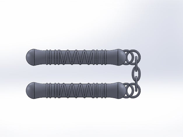 nunchaku art japon l'arme 3D print model - Mito3D