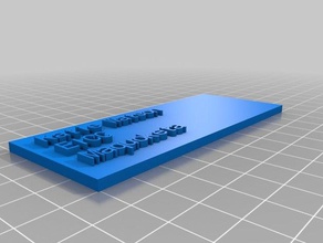 kw name plate iii customized 3d print model - Mito3D