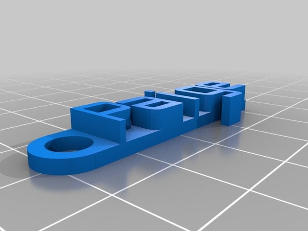 my customized message keychain organization 3D print model - Mito3D