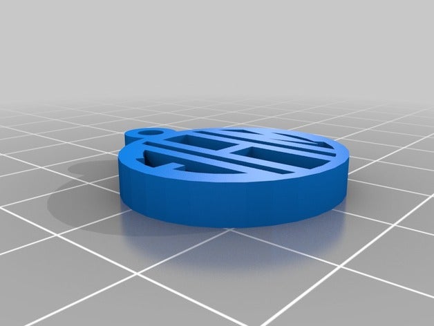 jam 2 Monogramm-Anhänger Schmuck kundengebundene 3D print model - Mito3D