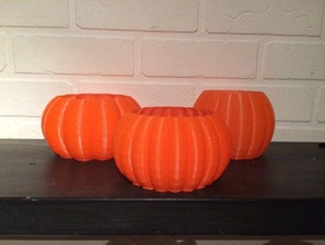 pumpkin lanterns vase bowl decor halloween jack-o-lantern lantern lighting 3d print model - Mito3D