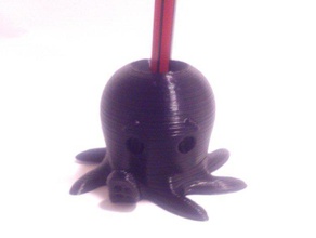 cute octopus pen holder office pencil 3d print model - Mito3D