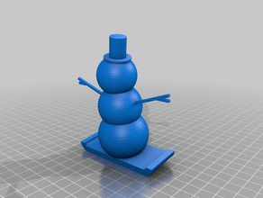 my customized snowman-to 3d print model - Mito3D