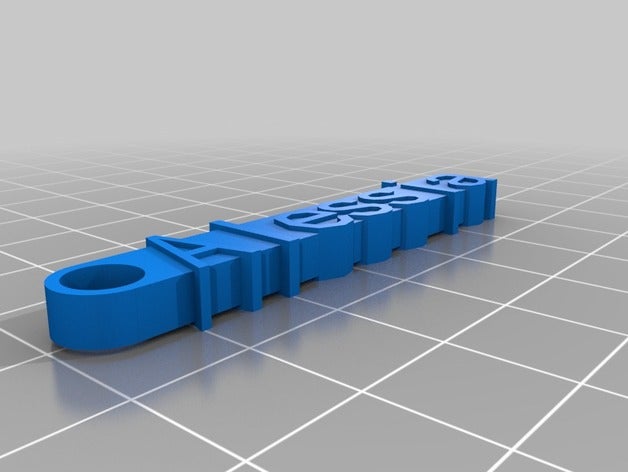 meine individuelle Nachricht Schlüsselanhänger alessia - Organisation kundengebundene 3D print model - Mito3D