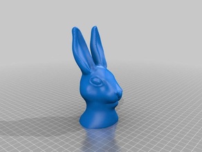 austere bunny animals bust easter rabbit 3d print model - Mito3D
