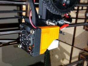 40mm fan duct j-head hot end - graber i3 wade's reloaded extruder 3d printer parts mount prusa 3d print model - Mito3D