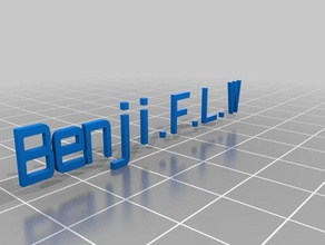 benjamin palavras recipientes personalizado 3d print model - Mito3D