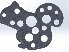 scoiattolo cookie cutter art strumenti 3d print model - Mito3D