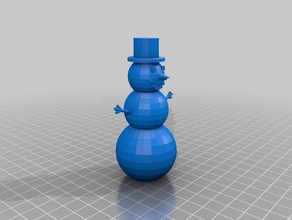 mon personnalisés simple bonhomme de neige personnalisé 3d print model - Mito3D