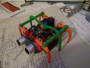micro hexapode jambes la robotique le robot servo marche à pied 3d print model - Mito3D