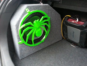 spider subwoofer grill automotive altoparlante 3d print model - Mito3D