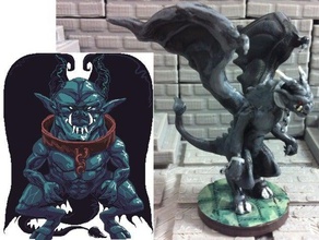 achisia oathbound gargoyle outlaw creatures 28mm adventure continuum dnd drakendar dungeon figure game gaming ill gotten games mini miniature monster rpg tabletop wargame 3d print model - Mito3D