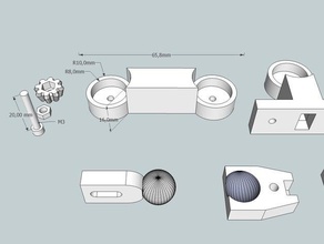 articulation Imprimante 3d accessoires lampe led 3d print model - Mito3D