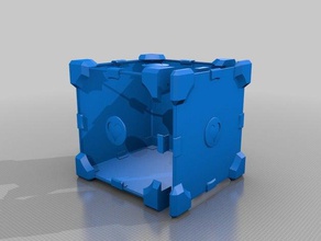companheiro cubo gabinete partes Impressora 3d acessórios companion cube portal 3d print model - Mito3D