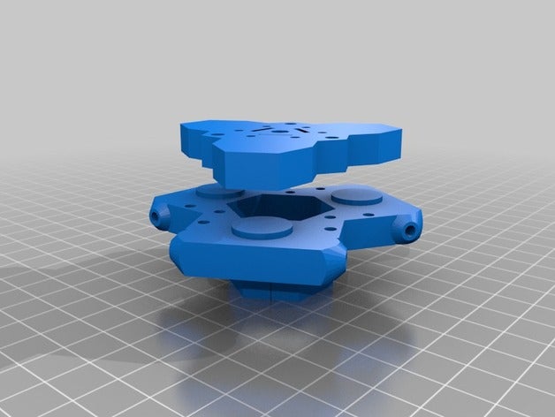 dr boo's parameterised fsr groove effector delta printers v3 3d printer parts mount kossel openscad parametric 3D print model - Mito3D