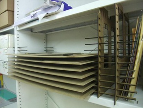 estante de almacén organización gsi-lab lasercut 3d print model - Mito3D