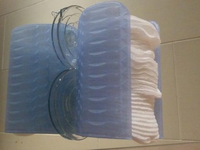 algodón ronda titular cuarto de baño rondas la cara espejo taza succión 3d print model - Mito3D