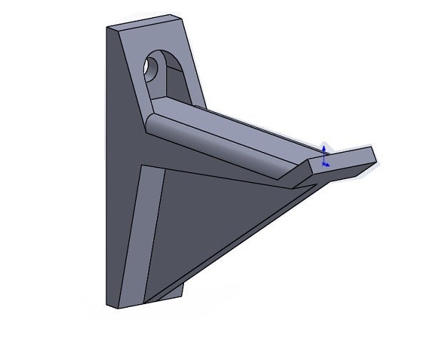 wall-mount utility hook organization bracket medal wall mount 3D print model - Mito3D