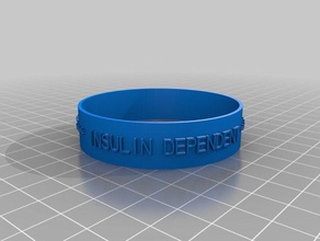 diabetic bracelet art customized 3d print model - Mito3D