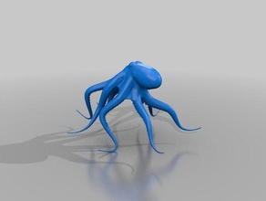 glad-octopus animals art-toy fixed octopus signed 3d print model - Mito3D