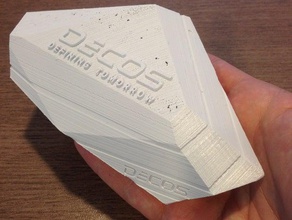 decos Gebäude Miniatur-neue 2014-logo & Strukturen logo meteor Raum 3d print model - Mito3D