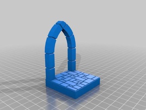 openforge stone brick archway 3d printing dungeon rpg terrain 3d print model - Mito3D