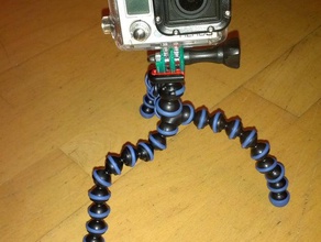 gopro joby gorillapod adapter camera hero reprappro 3d print model - Mito3D