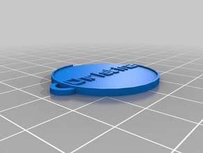 round christina keychain keychains customized 3d print model - Mito3D
