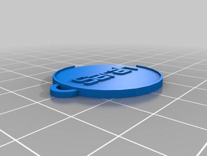 round sarah keychain keychains customized 3d print model - Mito3D