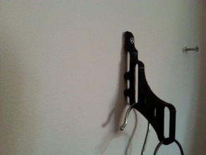 Kleiderhaken doppelt Mode 4mm hanger hangin hängen Halter Wand-hängen 3d print model - Mito3D