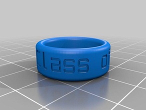 meu personalizados anel de borda redonda anéis personalizado 3d print model - Mito3D