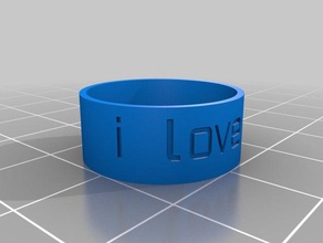 love you rings customized 3d print model - Mito3D