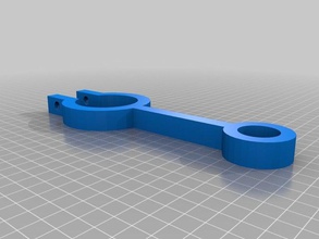 spool towel rack clamp 3d printer accessories pipe 3d print model - Mito3D