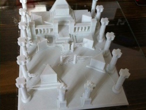 salomon Tapınağı duvar tarama ve kopyaları maconaria duvarcılık salomo solomon tapınak öğle yemeği 3d print model - Mito3D